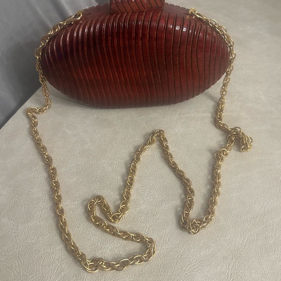 RAMLA Stunning Lola Bag - NWOT  All Hand-made.  🔥🔥🔥🔥Made from sustainable wood. - Picture 10 of 13